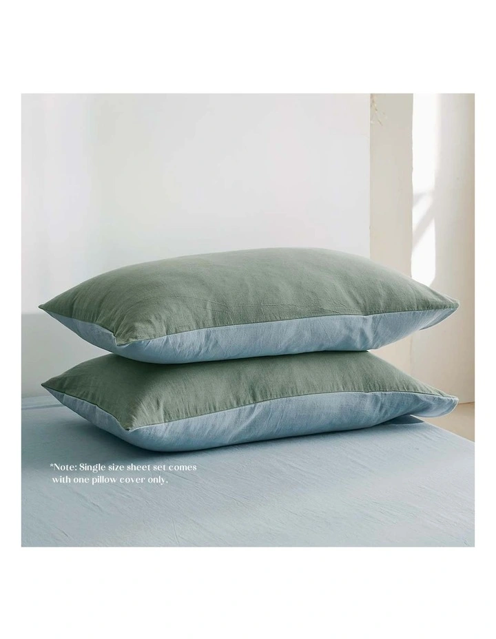 Cosy Club Double Duvet Cover Quilt Set In Blue Lagoon 5 Cosy Club Double Duvet Cover Quilt Set In Blue Lagoon - Image 3