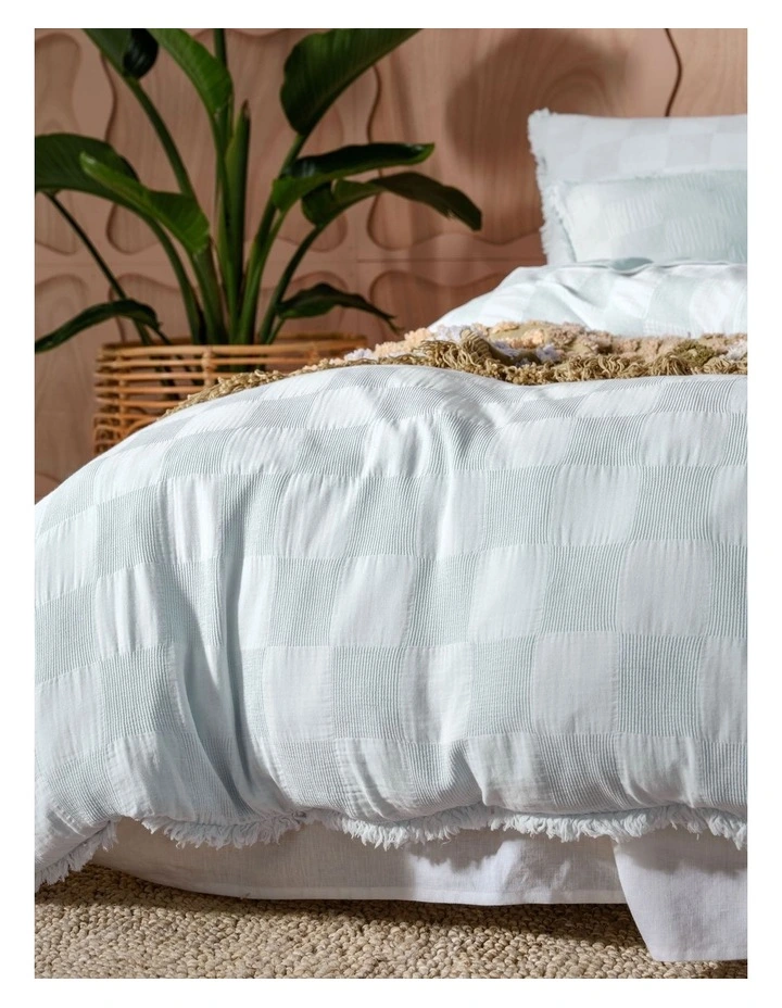 Linen House Capri Quilt Cover Set In Sky 5 Linen House Capri Quilt Cover Set In Sky - Image 3