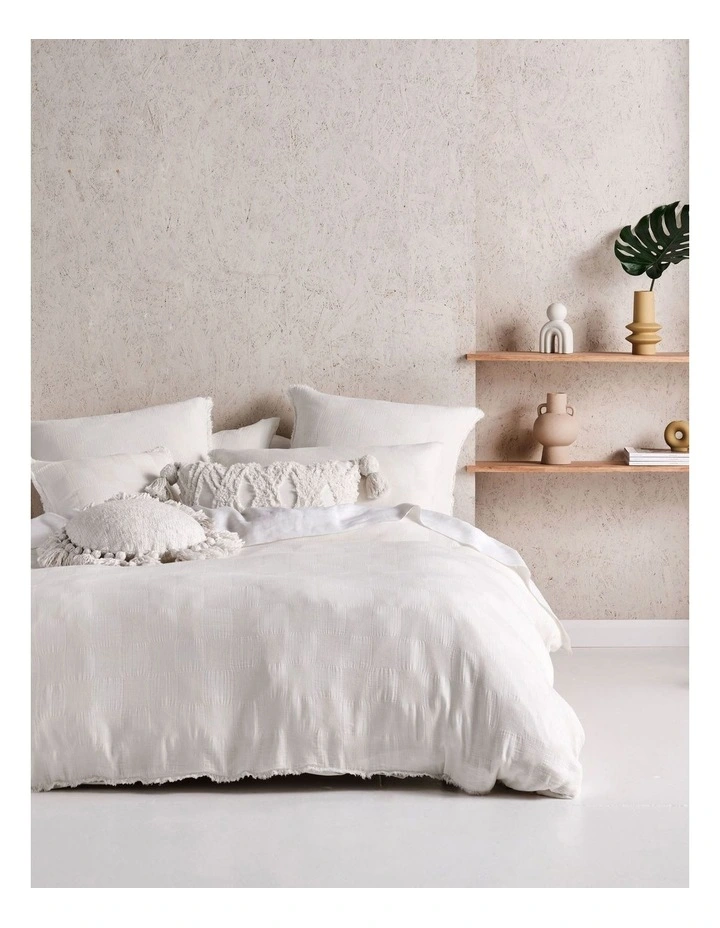 Linen House Capri Quilt Cover Set In White 3 Linen House Capri Quilt Cover Set In White