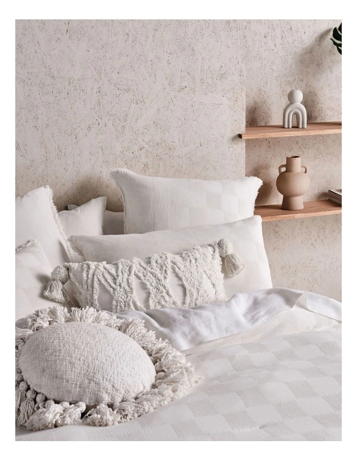 Linen House Capri Quilt Cover Set In White 5 Linen House Capri Quilt Cover Set In White - Image 3