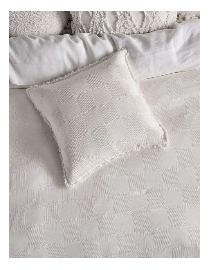 Linen House Capri Quilt Cover Set In White 6 Linen House Capri Quilt Cover Set In White - Image 4
