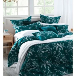 M.M Linen Jardin Quilt Cover Set In Teal