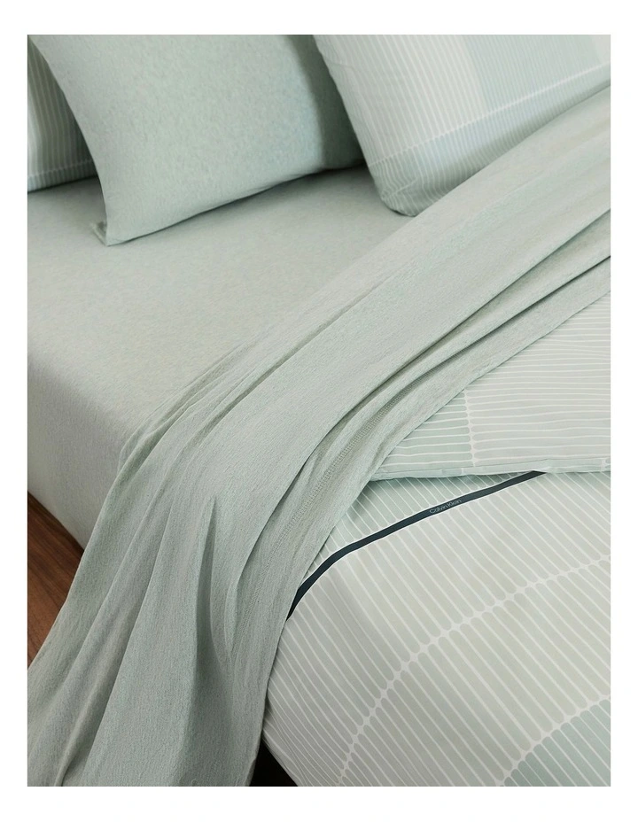 Calvin Klein Monochrome Essentials Quilt Cover Set In Mint Grey 5 Calvin Klein Monochrome Essentials Quilt Cover Set In Mint Grey - Image 3