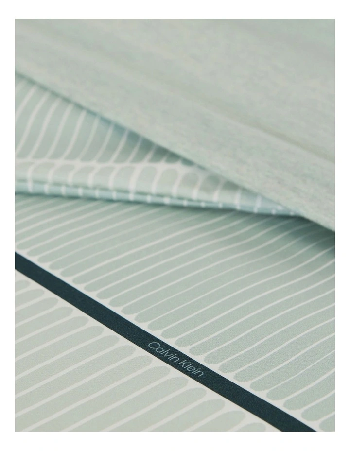 Calvin Klein Monochrome Essentials Quilt Cover Set In Mint Grey 9 Calvin Klein Monochrome Essentials Quilt Cover Set In Mint Grey - Image 7