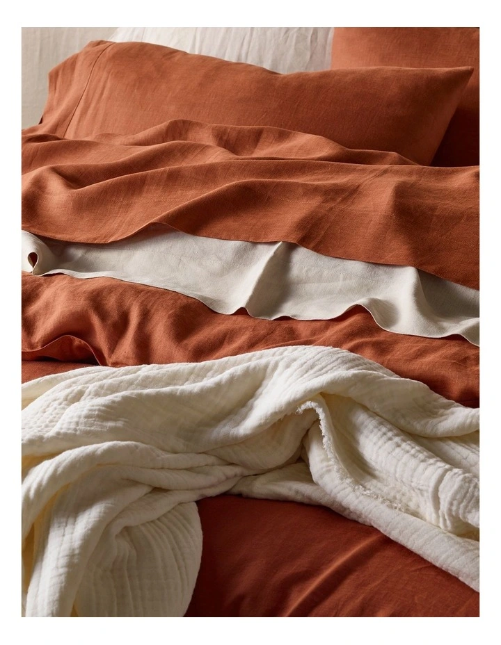 Australian House & Garden Sandy Cape Washed Belgian Linen Quilt Cover Set Earth 5 Australian House & Garden Sandy Cape Washed Belgian Linen Quilt Cover Set Earth - Image 3