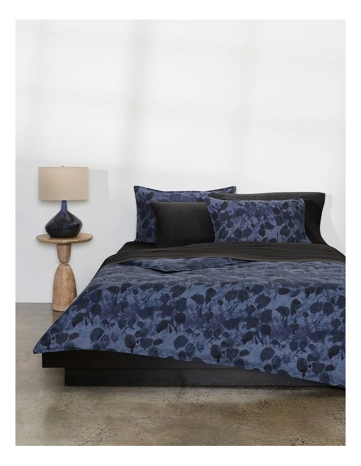 Calvin Klein Shadow Blooms Quilt Cover Set In Indigo 3 Calvin Klein Shadow Blooms Quilt Cover Set In Indigo