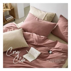 Cosy Club Cotton Duvet Single Quilt Cover Set In Red/Beige 12 Cosy Club Cotton Duvet Single Quilt Cover Set In Red/Beige -Sheridan Sales Store unnamed file 830