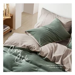 Cosy Club Cotton Single Quilt Cover Set In Green/Beige 12 Cosy Club Cotton Single Quilt Cover Set In Green/Beige -Sheridan Sales Store unnamed file 844