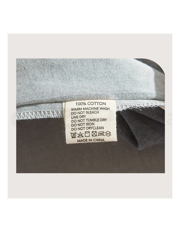 Cosy Club Cotton Duvet Single Quilt Cover Set In Blue/Dark Grey 6 Cosy Club Cotton Duvet Single Quilt Cover Set In Blue/Dark Grey - Image 4