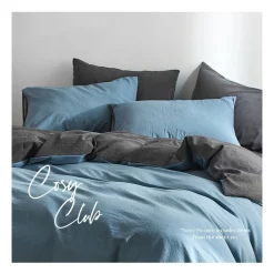 Cosy Club Cotton Duvet Queen Quilt Cover Set In Blue 9 Cosy Club Cotton Duvet Queen Quilt Cover Set In Blue -Sheridan Sales Store unnamed file 871