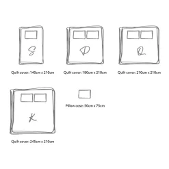 Alternative view of Cosy Club Cotton Duvet Double Quilt Cover Set In Dark Grey