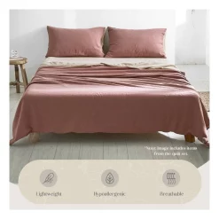 Cosy Club Cotton King Sheet Set In Vanilla Rhubarb 13 Cosy Club Cotton King Sheet Set In Vanilla Rhubarb -Sheridan Sales Store unnamed file 895