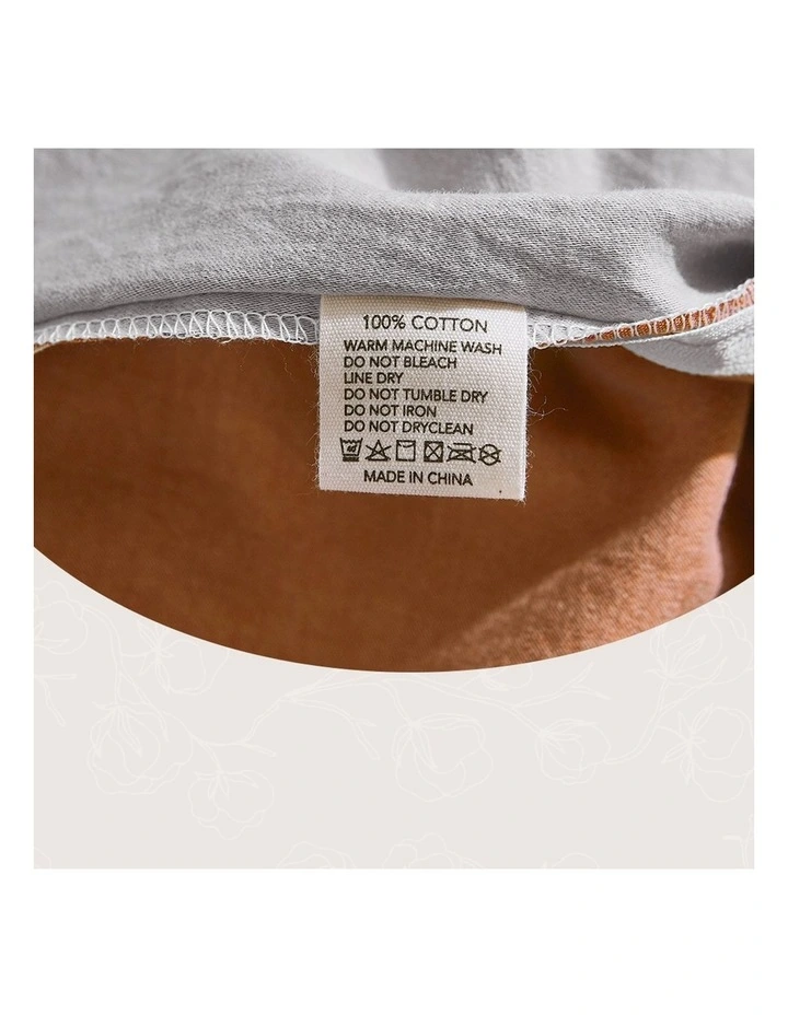 Cosy Club Cotton King Sheet Set In Orange/Brown 8 Cosy Club Cotton King Sheet Set In Orange/Brown - Image 6