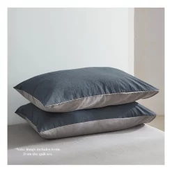 Cosy Club Cotton King Sheet Set In Blue/Dark Grey 12 Cosy Club Cotton King Sheet Set In Blue/Dark Grey -Sheridan Sales Store unnamed file 915