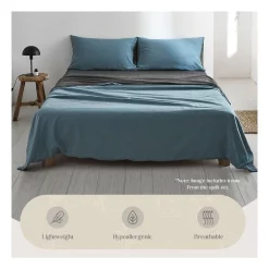 Cosy Club Cotton King Sheet Set In Blue/Dark Blue 13 Cosy Club Cotton King Sheet Set In Blue/Dark Blue -Sheridan Sales Store unnamed file 923