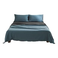 Alternative view of Cosy Club Double Cotton Sheet Set In Blue