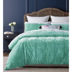 Heritage Daphne Quilt Cover Set In Green
