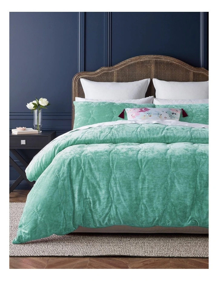 Heritage Daphne Quilt Cover Set In Green 3 Heritage Daphne Quilt Cover Set In Green